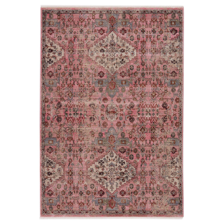 Vibe by Jaipur Living Kerta Medallion Pink/ Beige Area Rug (8'X10'6")