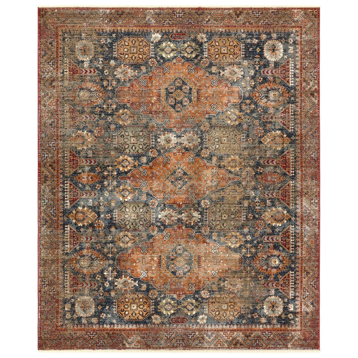 Vibe by Jaipur Living Razia Medallion Navy/ Orange Area Rug (10'X14')