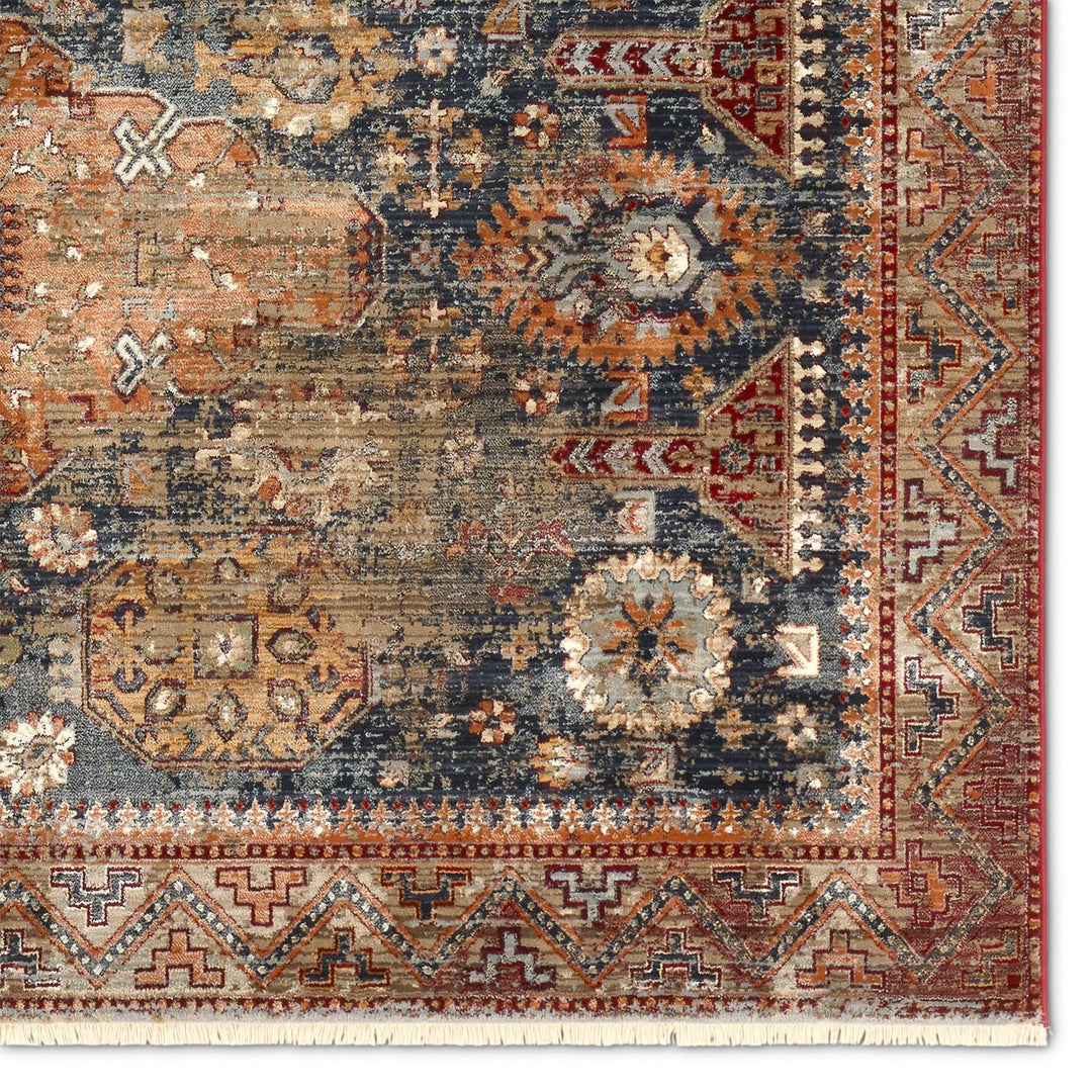 Vibe by Jaipur Living Razia Medallion Navy/ Orange Area Rug (10'X14')