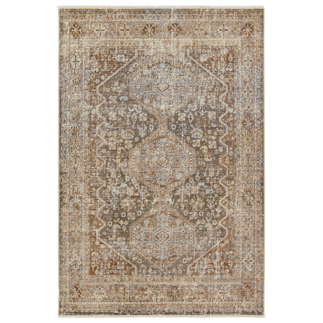 Vibe by Jaipur Living Zakaria Medallion Tan/Taupe Area Rug (5'X8')