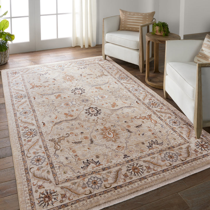 Vibe by Jaipur Living Romano Medallion Beige/ Orange Area Rug (8'X10'6")