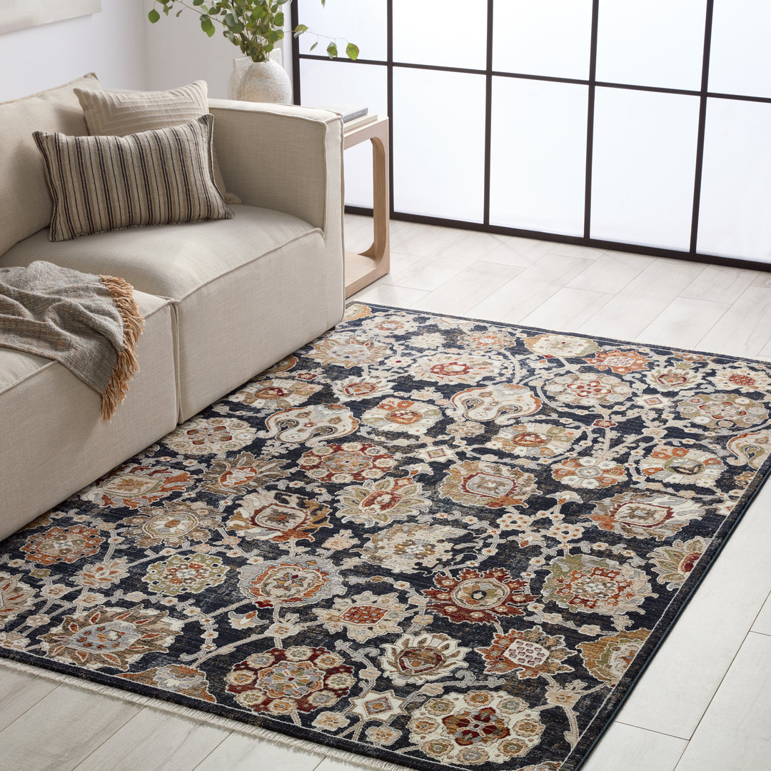 Vibe by Jaipur Living Althea Floral Blue/ Cream Area Rug (5'X8')