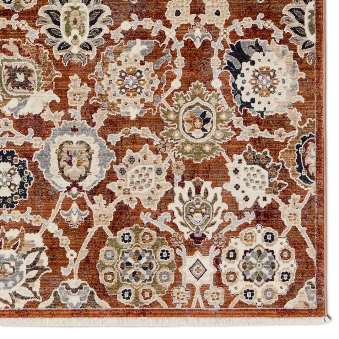 Vibe by Jaipur Living Althea Floral Orange/ Cream Area Rug (10'X14')