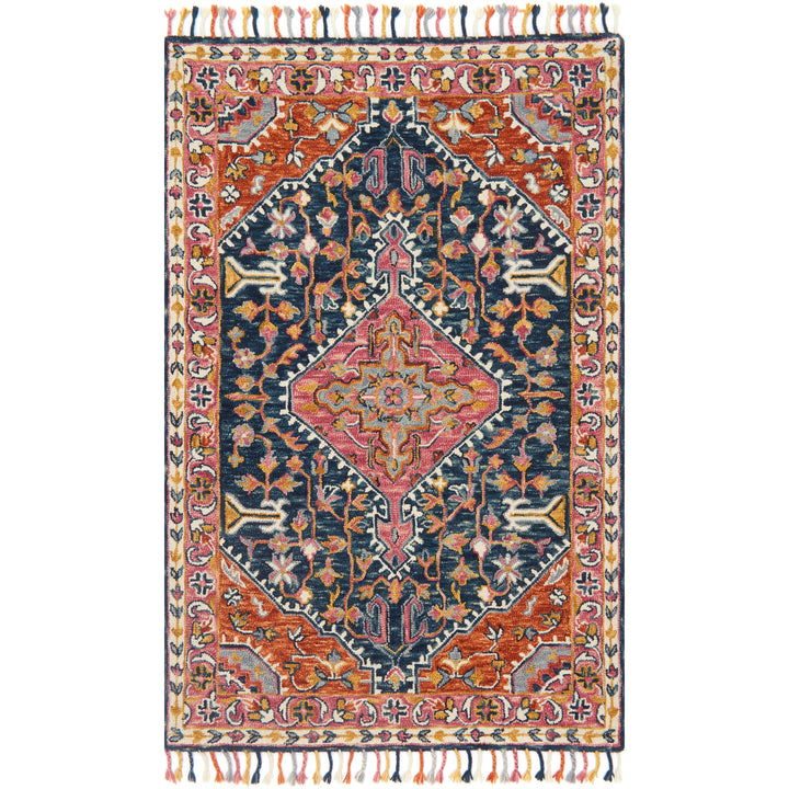 Loloi Zharah Navy / Multi 18" x 18" Sample Rug