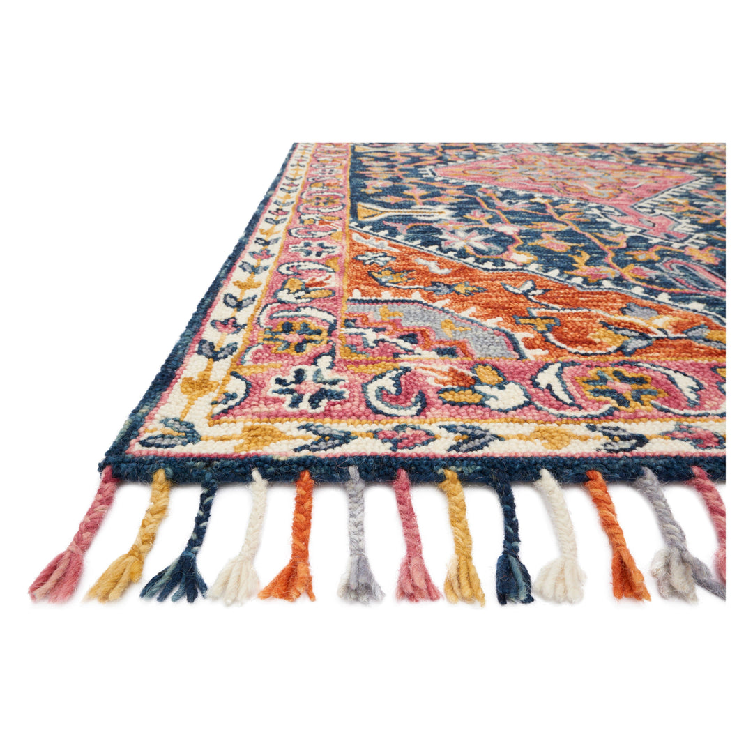 Loloi Zharah Navy / Multi 3'-6" x 5'-6" Accent Rug