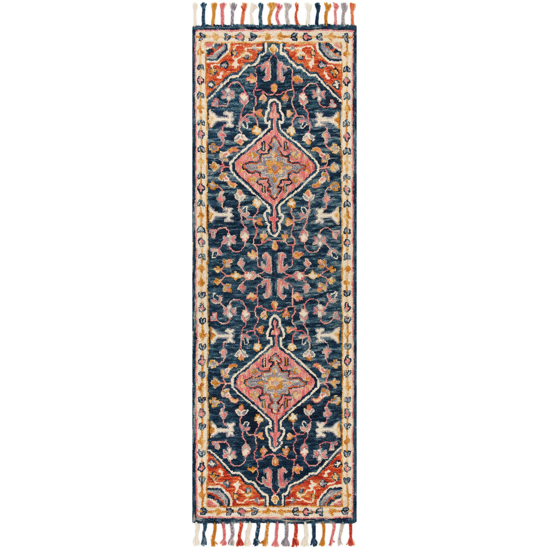 Loloi Zharah Navy / Multi 18" x 18" Sample Rug