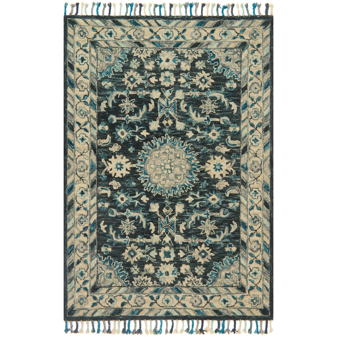 Loloi Zharah Teal / Grey 5'-0" x 7'-6" Area Rug