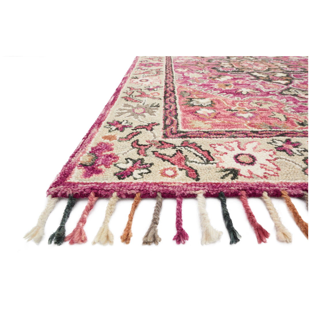 Loloi Zharah Raspberry / Taupe 3'-6" x 5'-6" Accent Rug