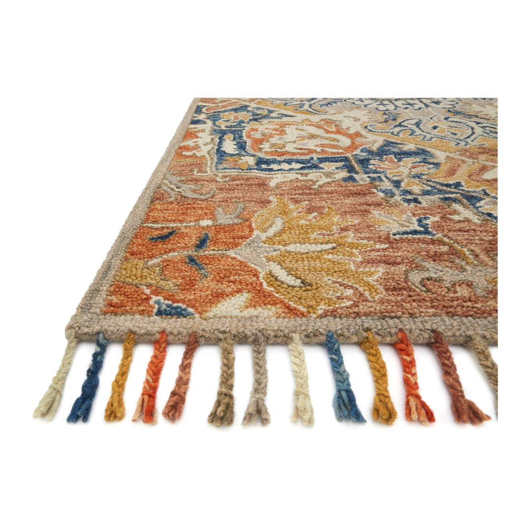 Loloi Zharah Rust / Blue 7'-9" x 9'-9" Area Rug