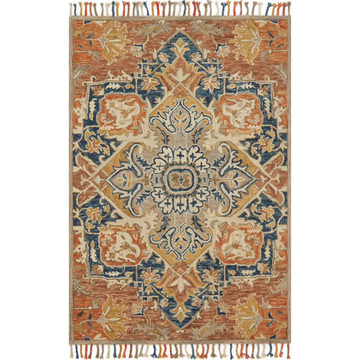 Loloi Zharah Rust / Blue 7'-9" x 9'-9" Area Rug