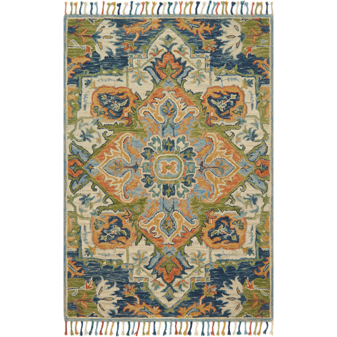 Loloi Zharah Blue / Multi 18" x 18" Sample Rug