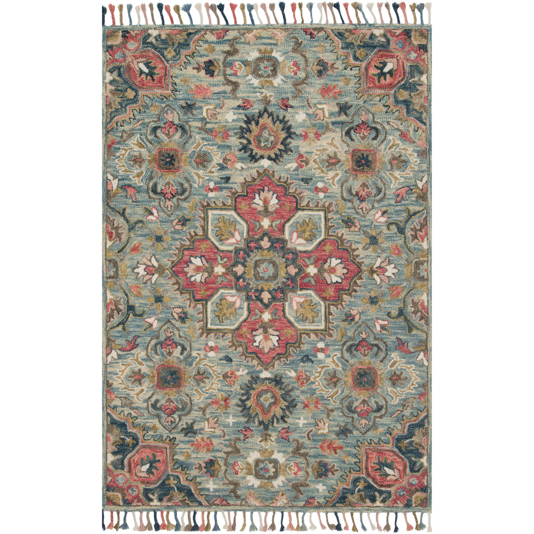 Loloi Zharah Light Blue / Multi 18" x 18" Sample Rug