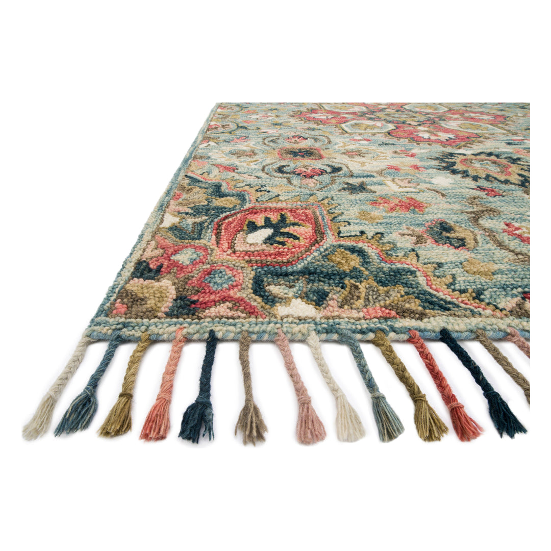 Loloi Zharah Light Blue / Multi 18" x 18" Sample Rug