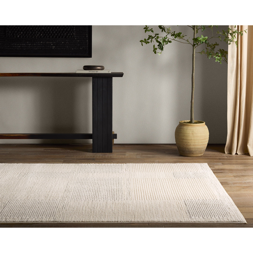 Vibe By Jaipur Living Ares Performance Striped Cream/Gray Area Rug (5'X8')