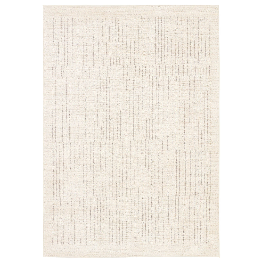 Vibe By Jaipur Living Withe Performance Striped Cream/Gray Area Rug (6'X9')