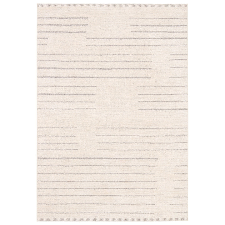 Vibe By Jaipur Living Lumall Performance Striped Cream/Light Gray Area Rug (6'X9')