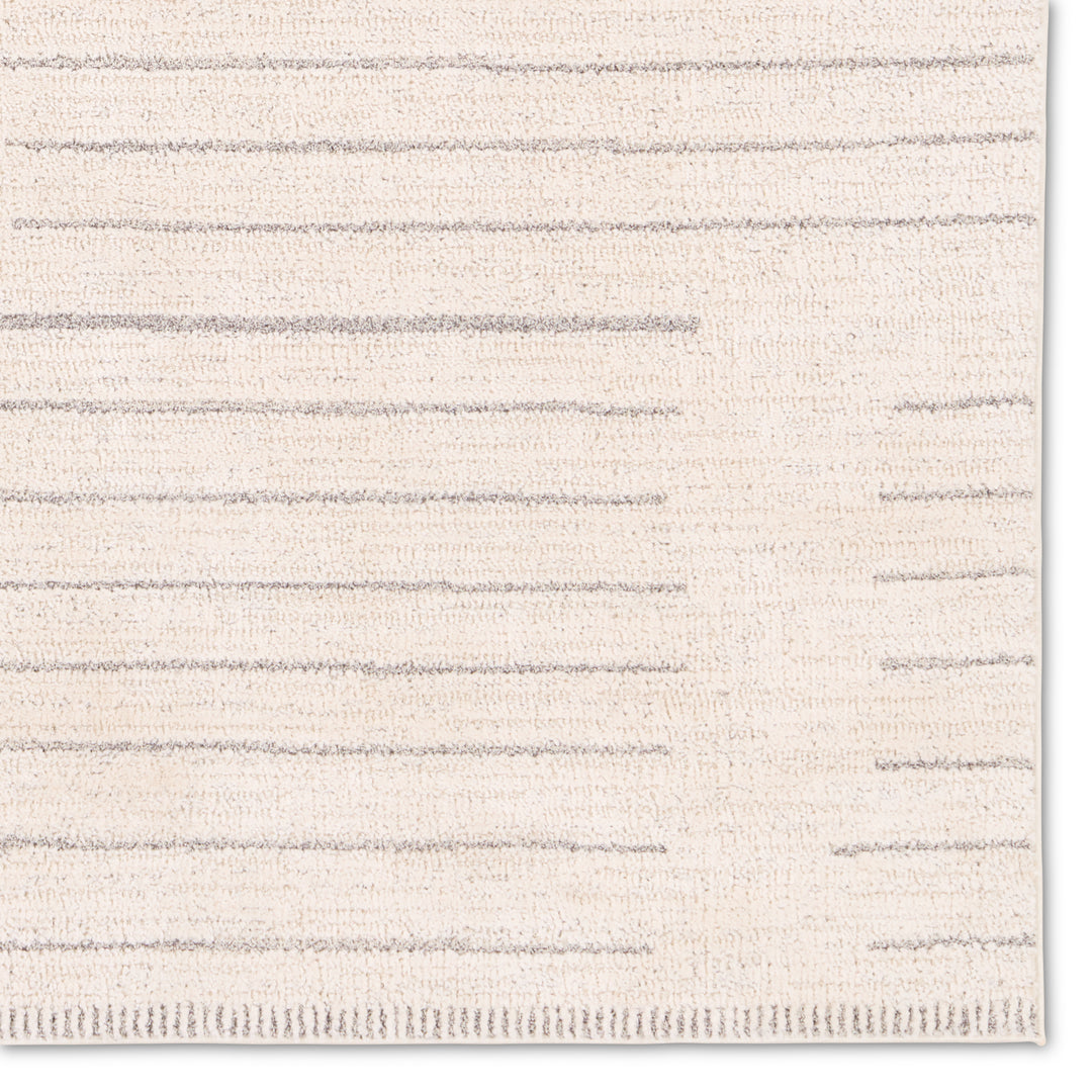 Vibe By Jaipur Living Lumall Performance Striped Cream/Light Gray Area Rug (5'X8')