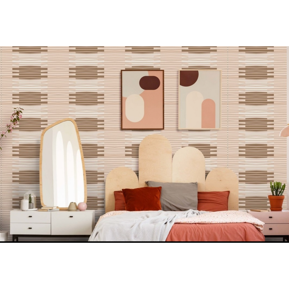 Zaire Wallpaper-Mitchell Black-MITCHB-WCFM6-LI-PM-10-Wall DecorPatterns Linen-Premium Matte Paper-3-France and Son