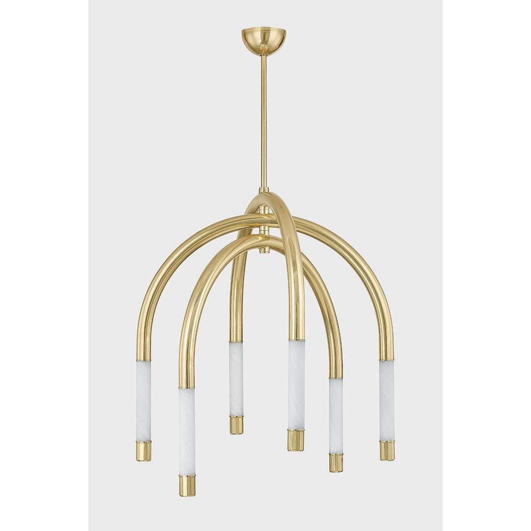 Zeme Chandelier - Vintage Polished Brass 6 Lights