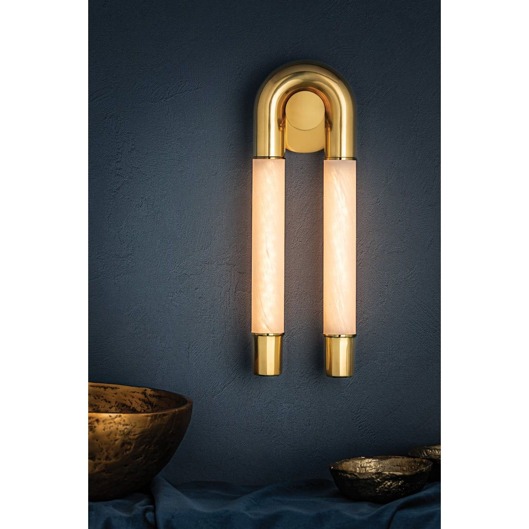 Zeme Wall Sconce - Vintage Polished Brass 2 Lights