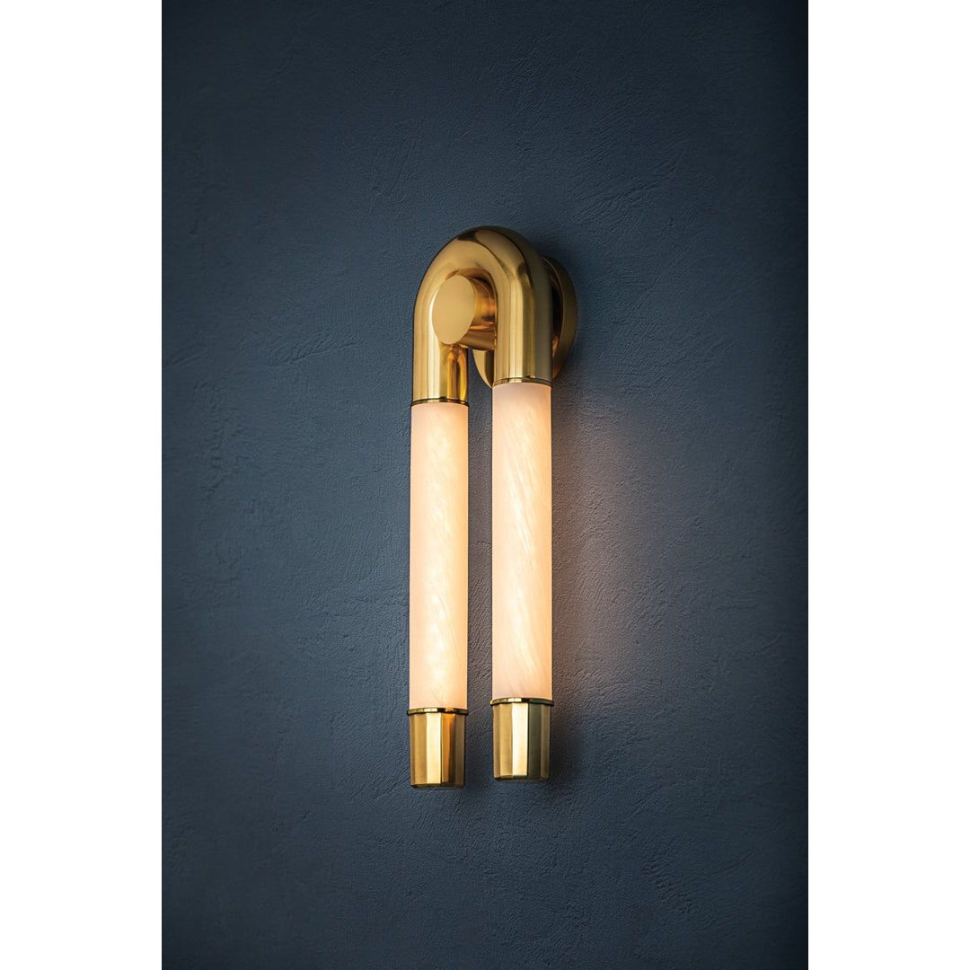 Zeme Wall Sconce - Vintage Polished Brass 2 Lights