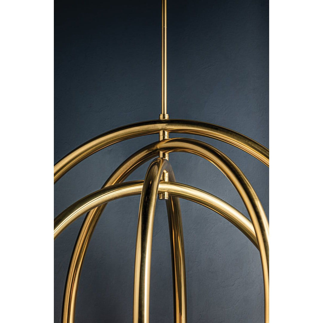 Zeme Chandelier - Vintage Polished Brass 8 Lights