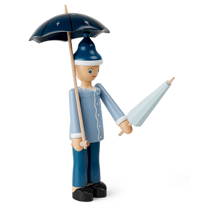 Kay Bojesen Sandman, Blue/Light Blue, H: 8.3"