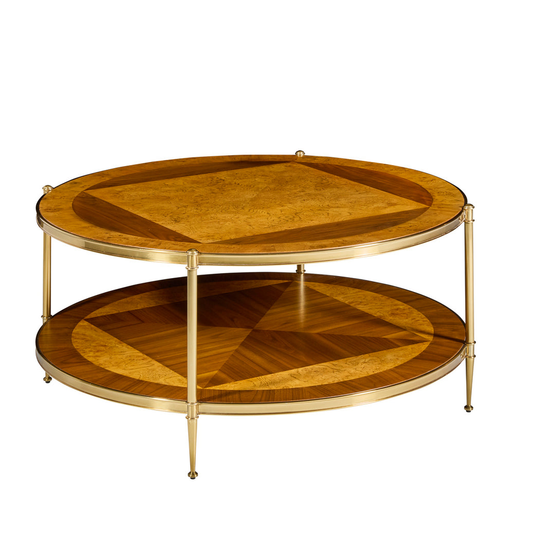 Oak Burl & Walnut Cocktail Table