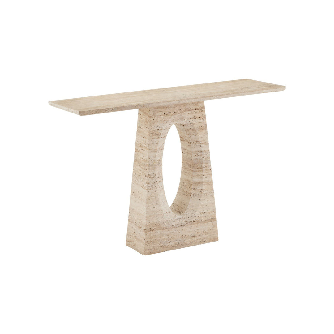 Demi Travertine Console Table