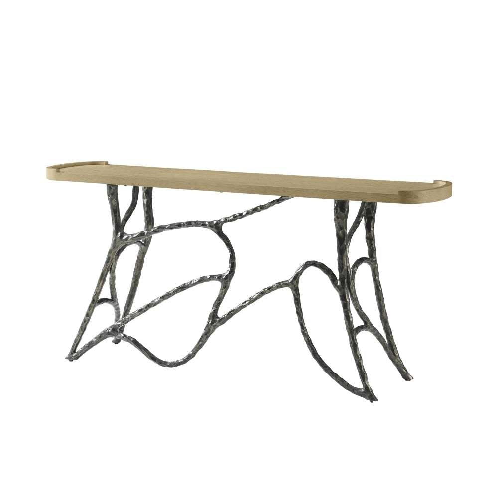 Essence Metal Console-Theodore Alexander-THEO-TA53087.C359-Console TablesBlonde-2-France and Son