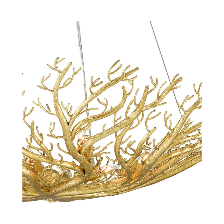 Sea Fan Gold Bowl Chandelier