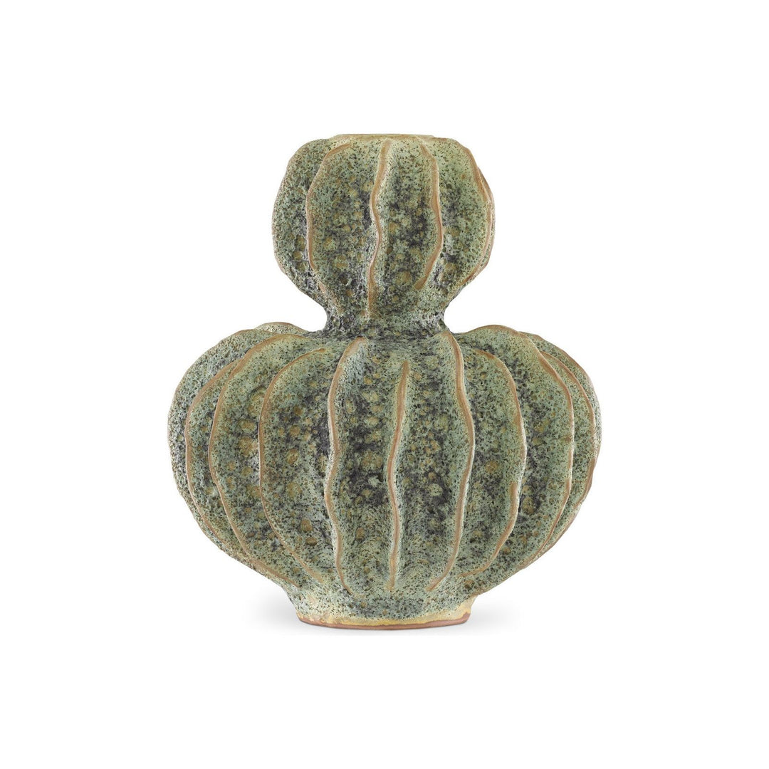 Sunken Boat Double Gourd Green Vase