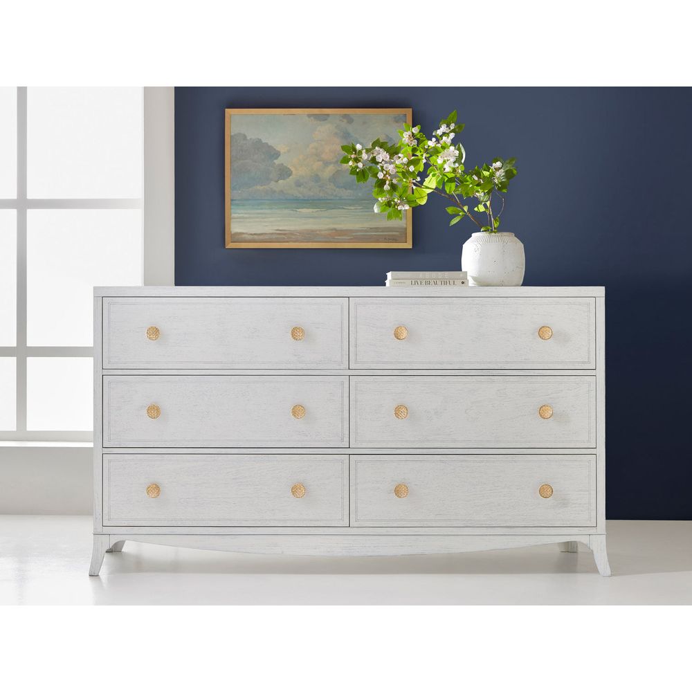 Dressers & Chests Hampton 6 Drawer Dresser - White