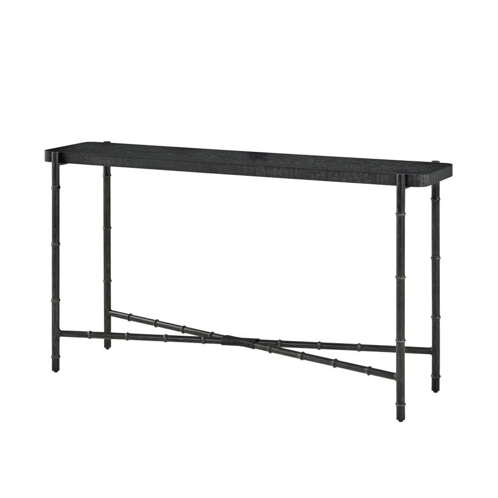 Kesden Console Table-Theodore Alexander-THEO-TA53075.C366-Console TablesSilent Black-2-France and Son