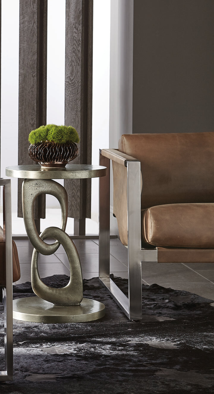 Linea Pedestal Side Table