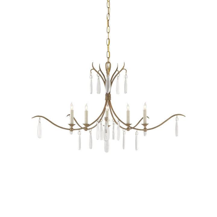 Marshallia Small Brass Chandelier