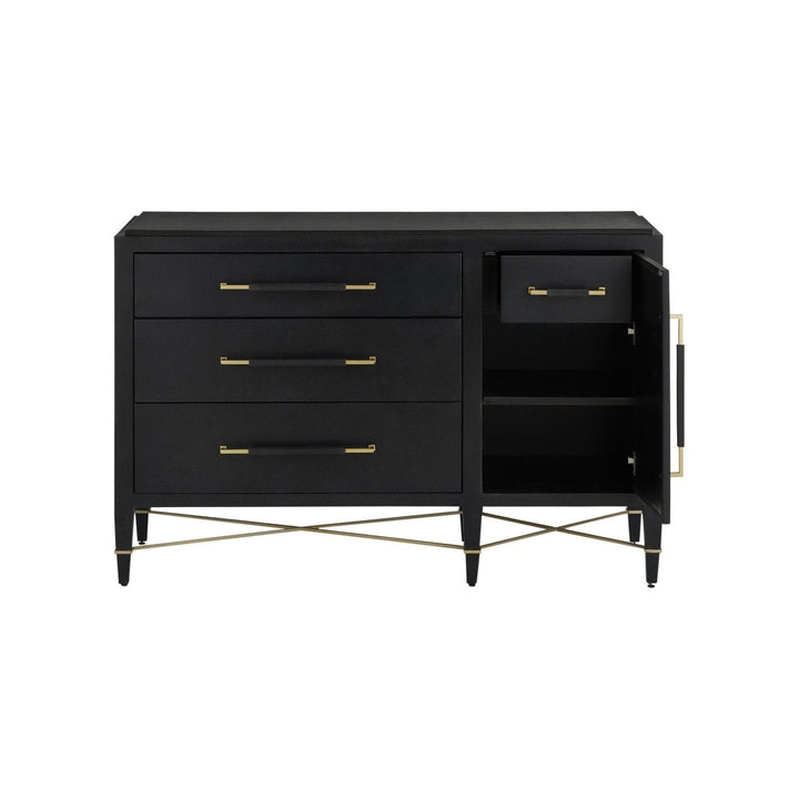 Verona Black Three-Drawer Chest