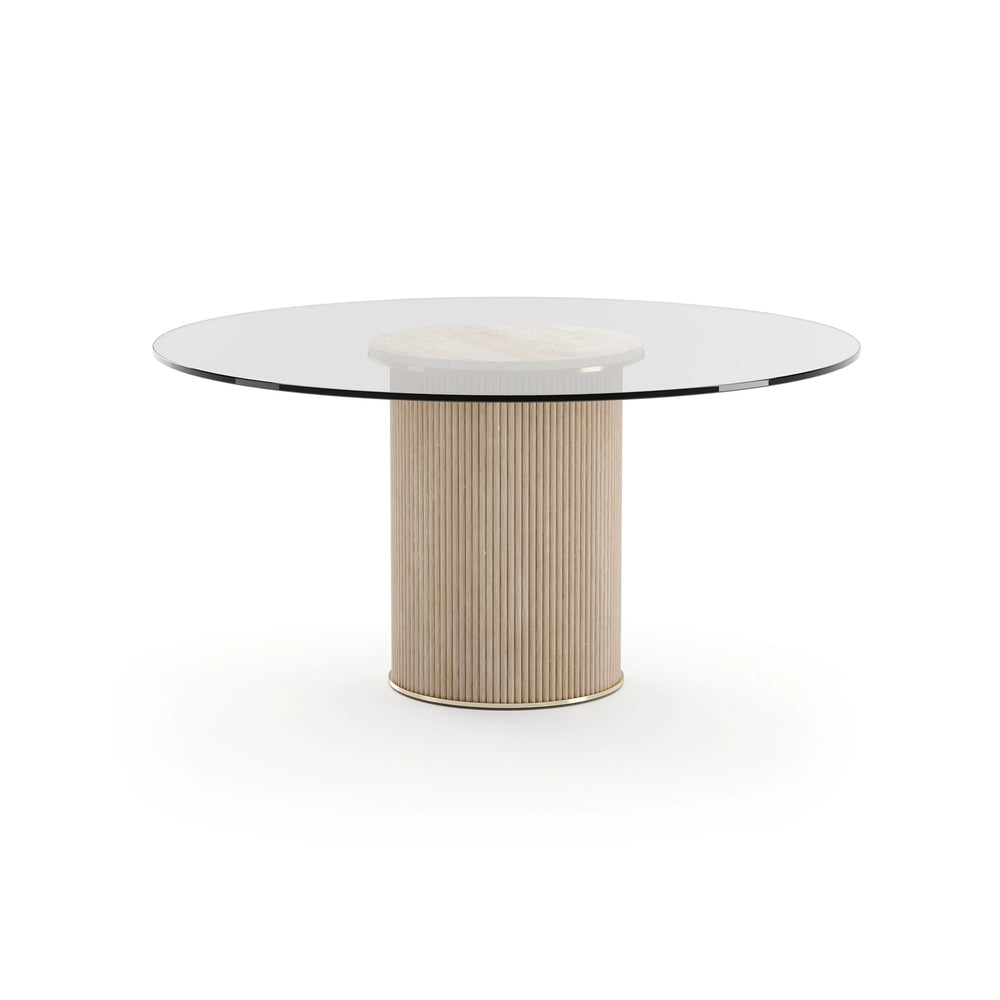 Rhythm Round Glass Top Dining Tbl - image 2