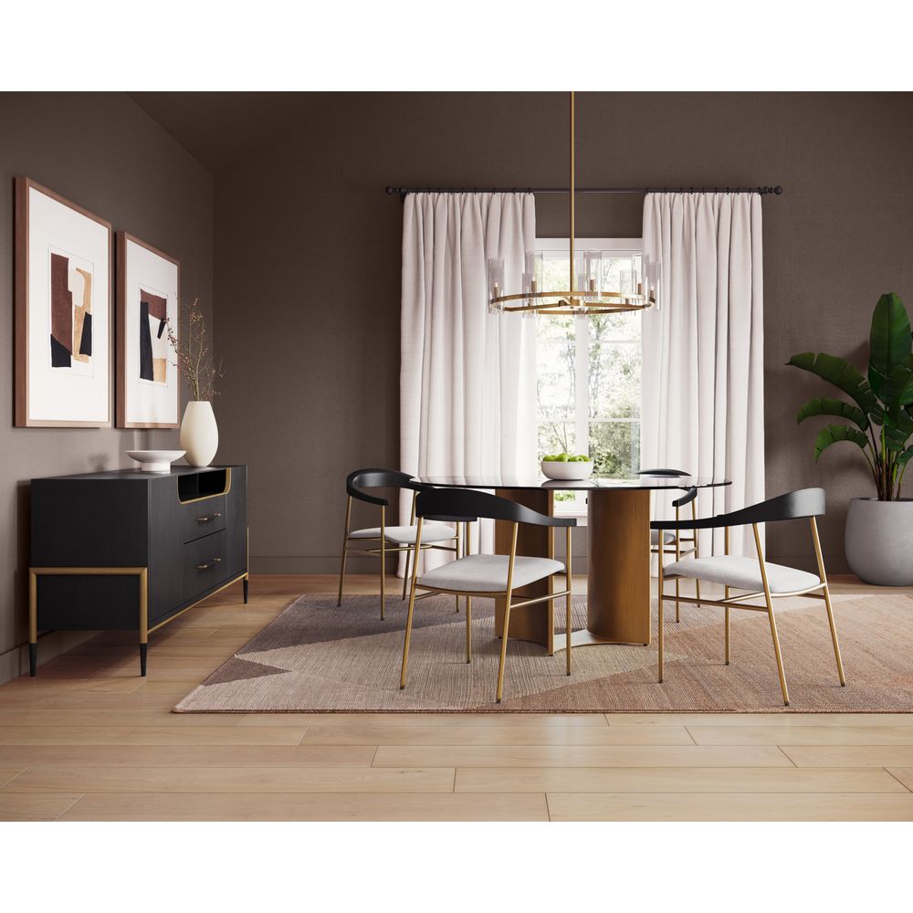 Family Dynamics Ⅰ - 40" X 40" - Dark Brown Frame
