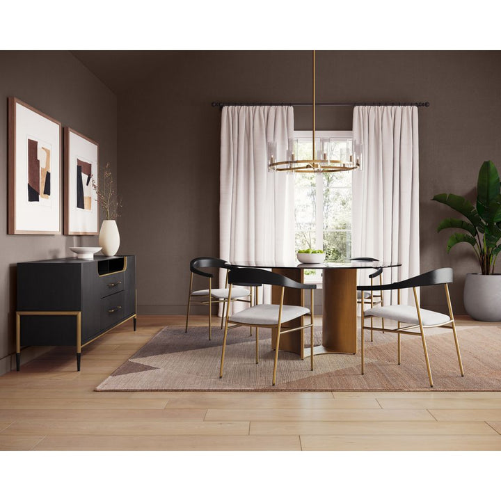 Family Dynamics Ⅰ - 40" X 40" - Dark Brown Frame