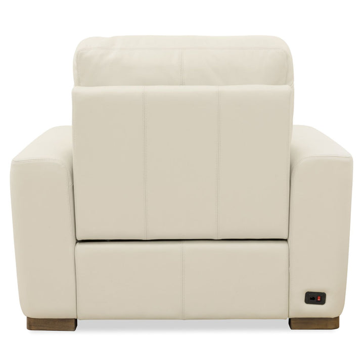Additional view of Optimus Power Recliner with Power Headrest, showing boxy in cream and off-white.