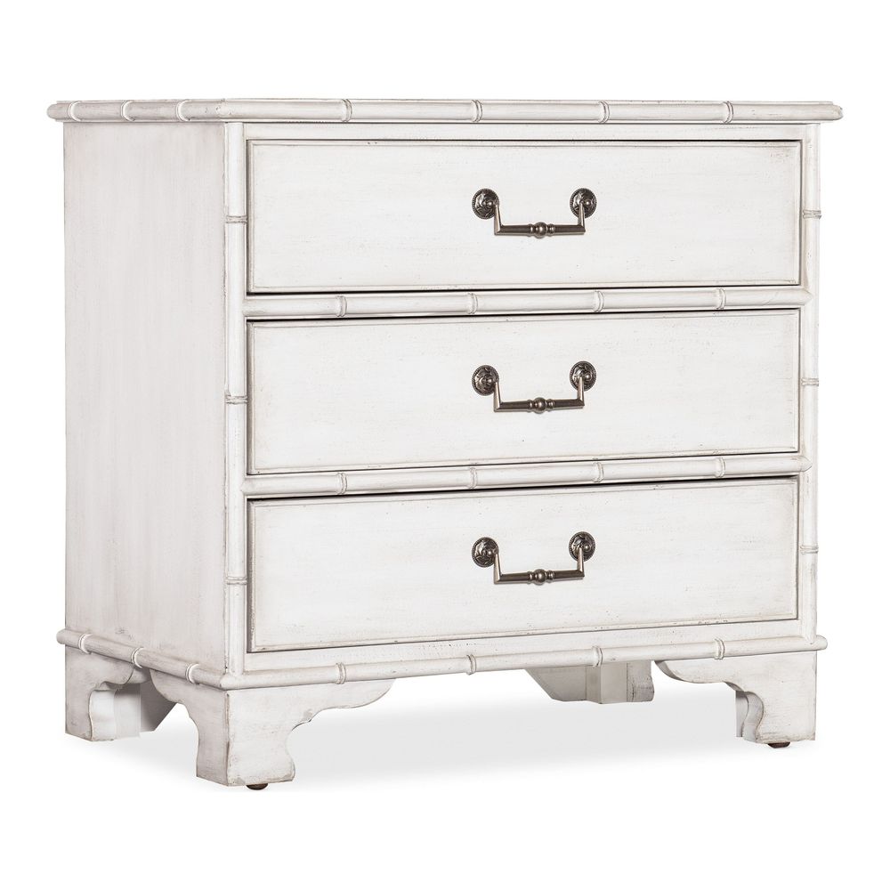 Nightstands Theodore Three-Drawer Nightstand - Whites/Creams/Beiges