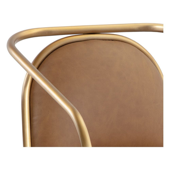 Cicero Lounge Chair - Milliken Cognac
