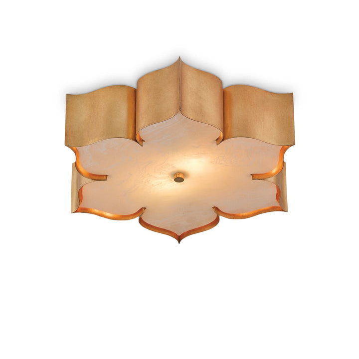 Grand Lotus Gold Flush Mount