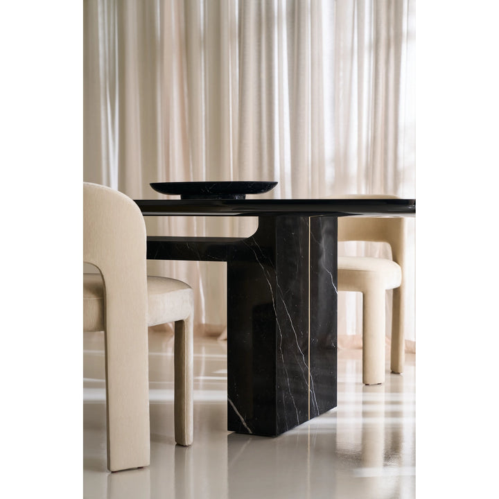 Overlap Rectangle Dining Table Dark - image 6