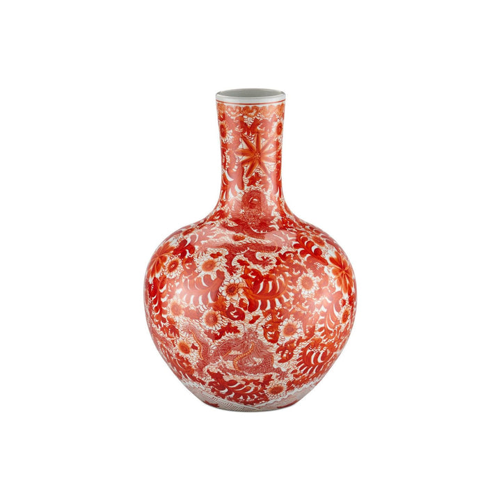 Biarritz Coral Fern Long Neck Vase