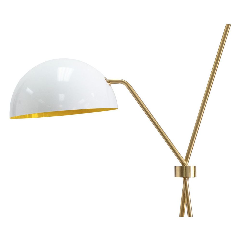 Faven Floor Lamp - Brass - White