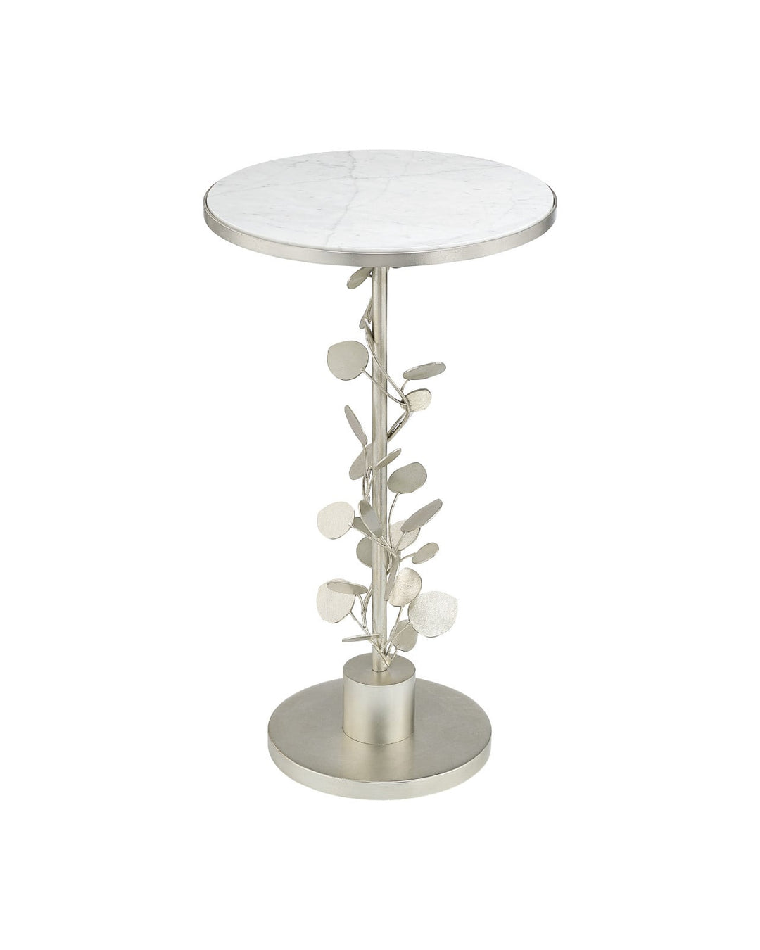 Side Tables Lunaria Silver Accent Table