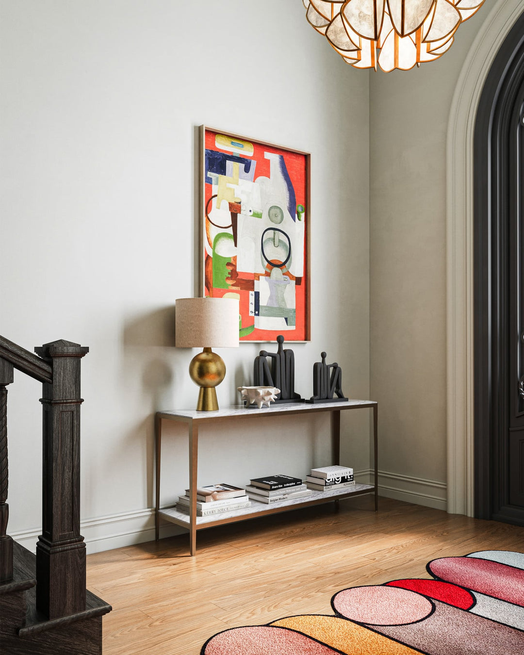 Console Tables Oblique Marble Console Table