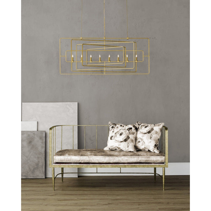 Metro Gold Rectangular Chandelier